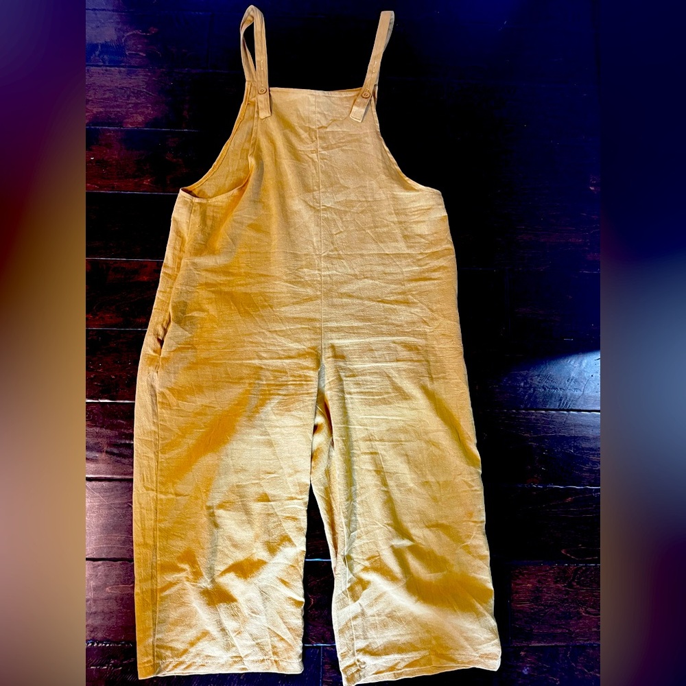 Yellow Linen Romper